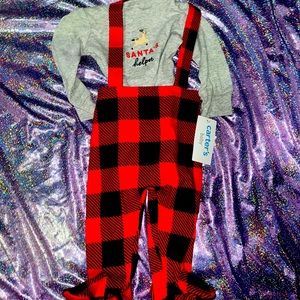Infant Buffalo Plaid Christmas Outfit